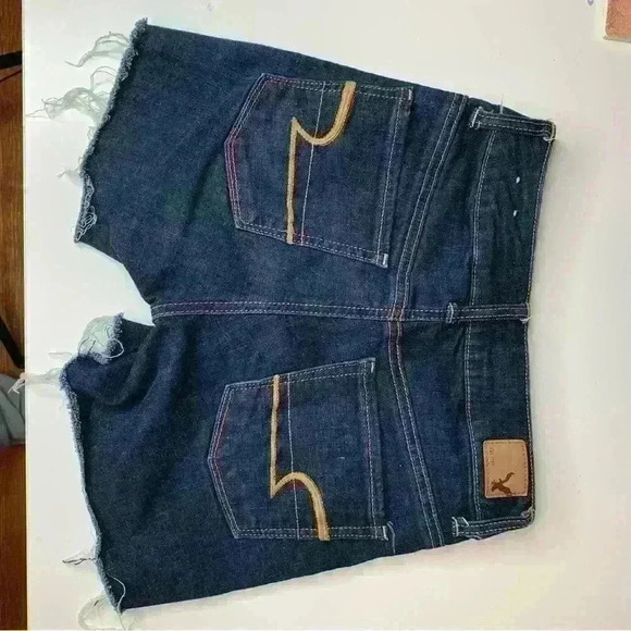American Eagle Denim Shorts Frayed Hem - Picture 2 of 6